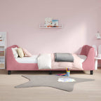 Cama para niños con cabecero Rosa 90 x 190 cm Terciopelo