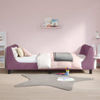 Cama para niños con cabecero Morado 90 x 190 cm Terciopelo