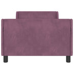 Cama para niños con cabecero Morado 90 x 190 cm Terciopelo