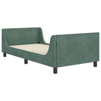 Cama para niños con cabecero Verde Mar 90 x 190 cm Terciopelo