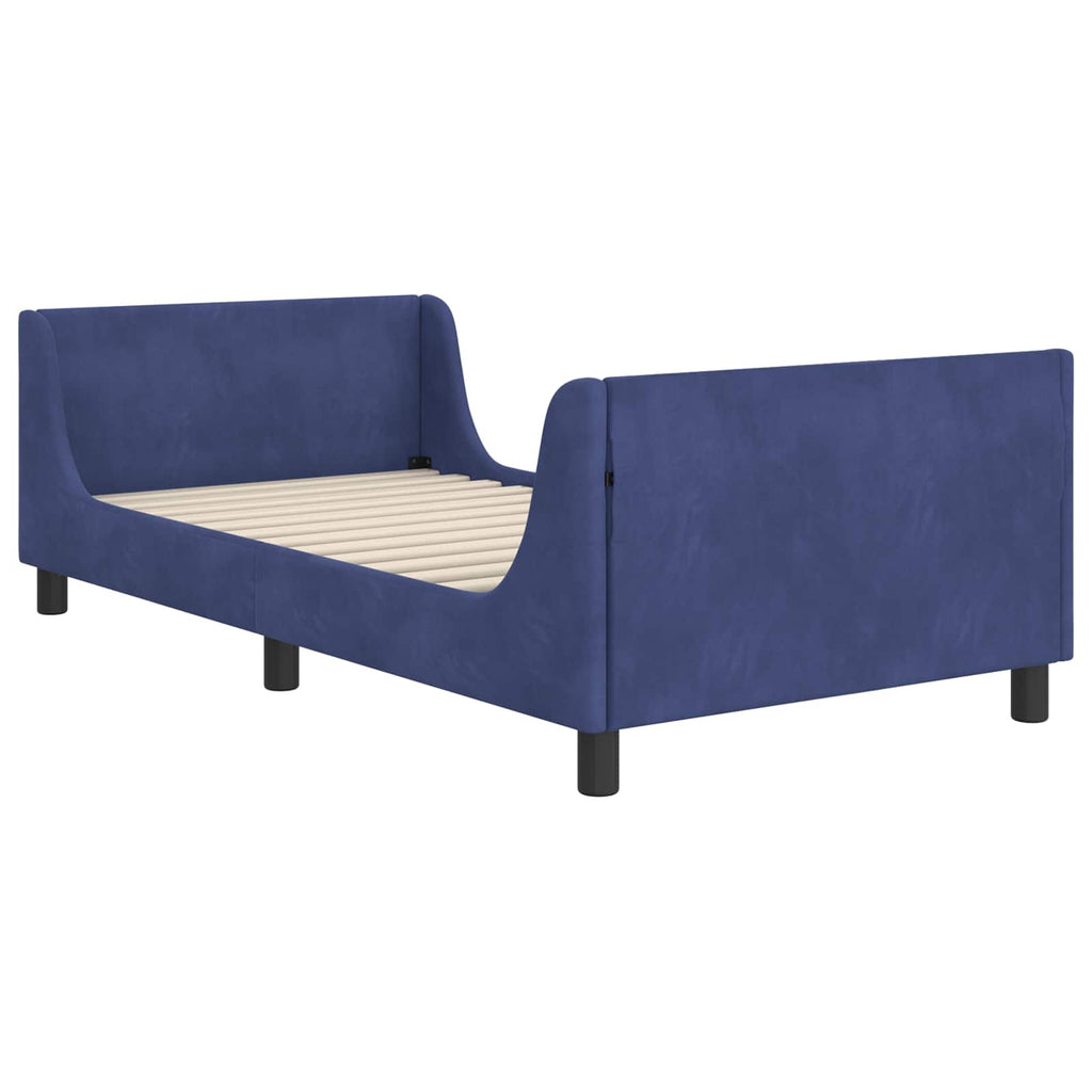 Cama para niños con cabecero Azul Policía 90 x 190 cm