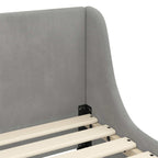 Cama para niños con cabecero Gris Claro 90 x 200 cm Terciopelo