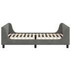 Cama para niños con cabecero Gris oscuro 90 x 200 cm Terciopelo