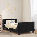 Cama para niños con cabecero Negro 90 x 200 cm Terciopelo