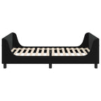 Cama para niños con cabecero Negro 90 x 200 cm Terciopelo