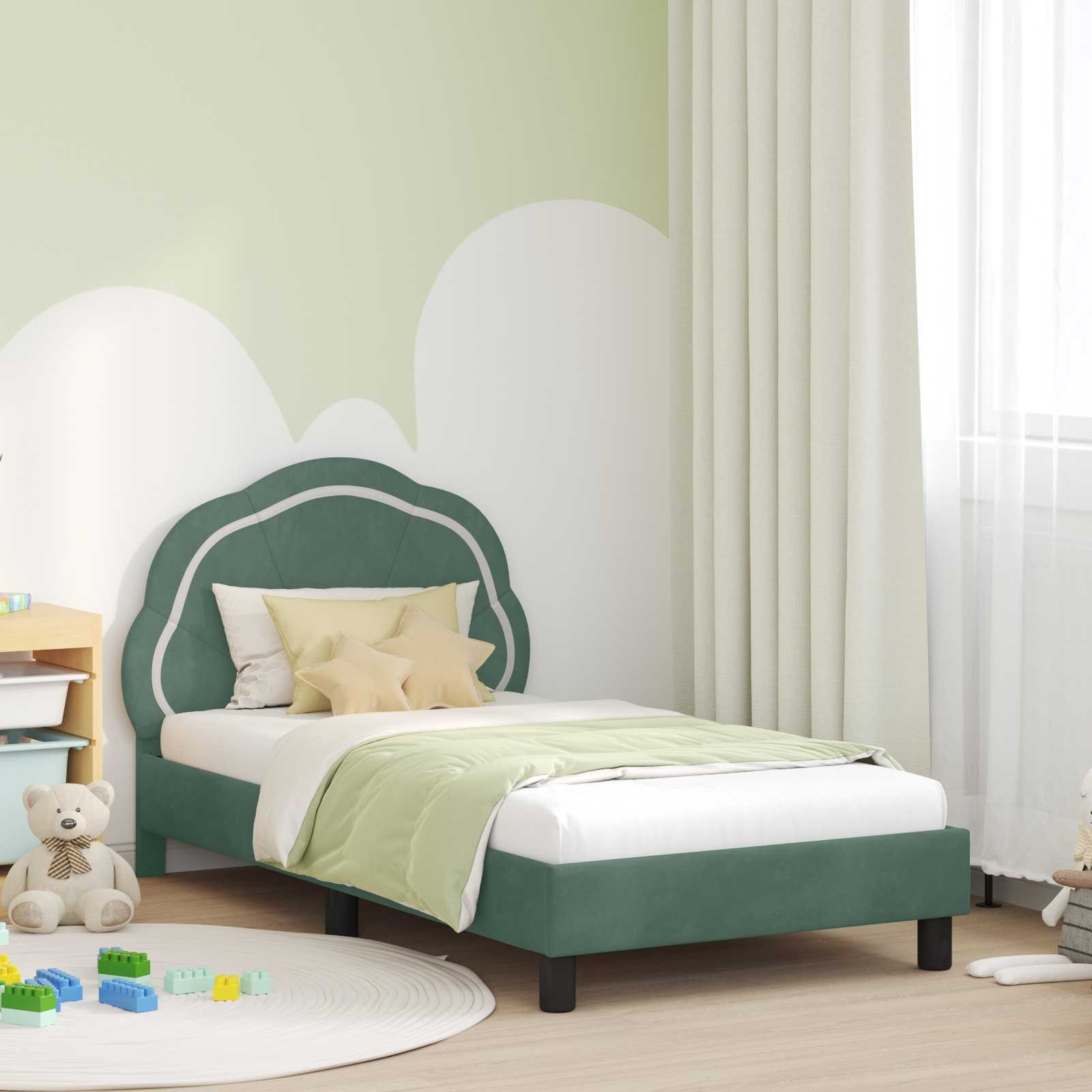 Cama para niños con cabecero Azul Policía 80 x 160 cm