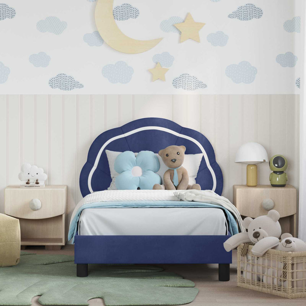 Cama para niños con cabecero Azul Policía 80 x 160 cm