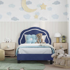 Cama para niños con cabecero Azul Policía 80 x 160 cm