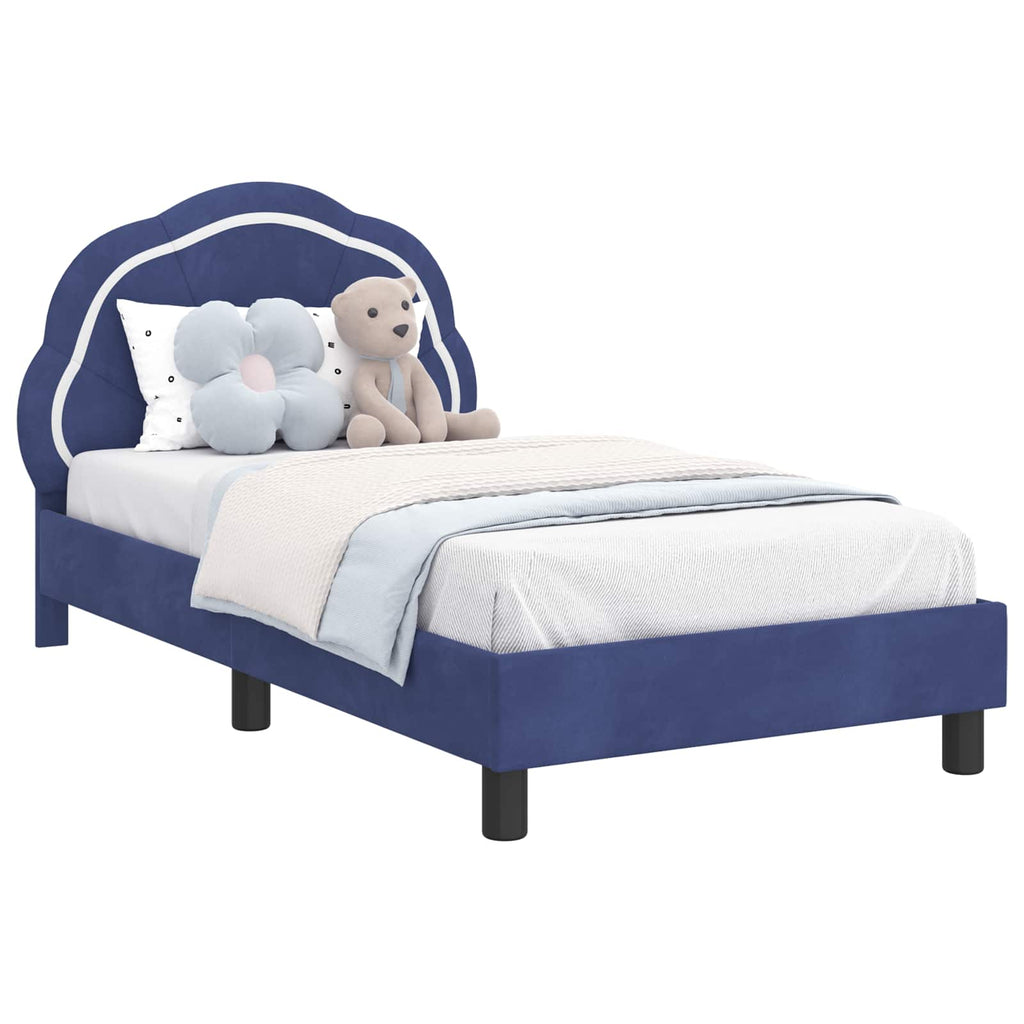 Cama para niños con cabecero Azul Policía 80 x 160 cm