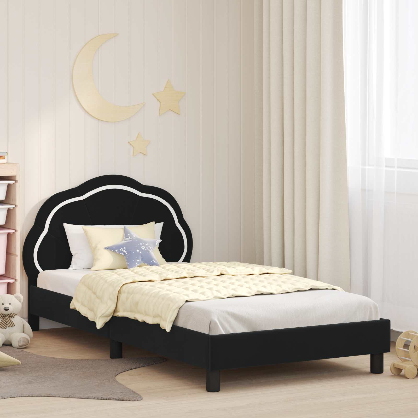 Cama para niños con cabecero Azul Policía 80 x 160 cm
