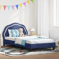 Cama para niños con cabecero Azul Policía 80 x 160 cm