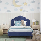 Cama para niños con cabecero Azul Policía 80 x 200 cm