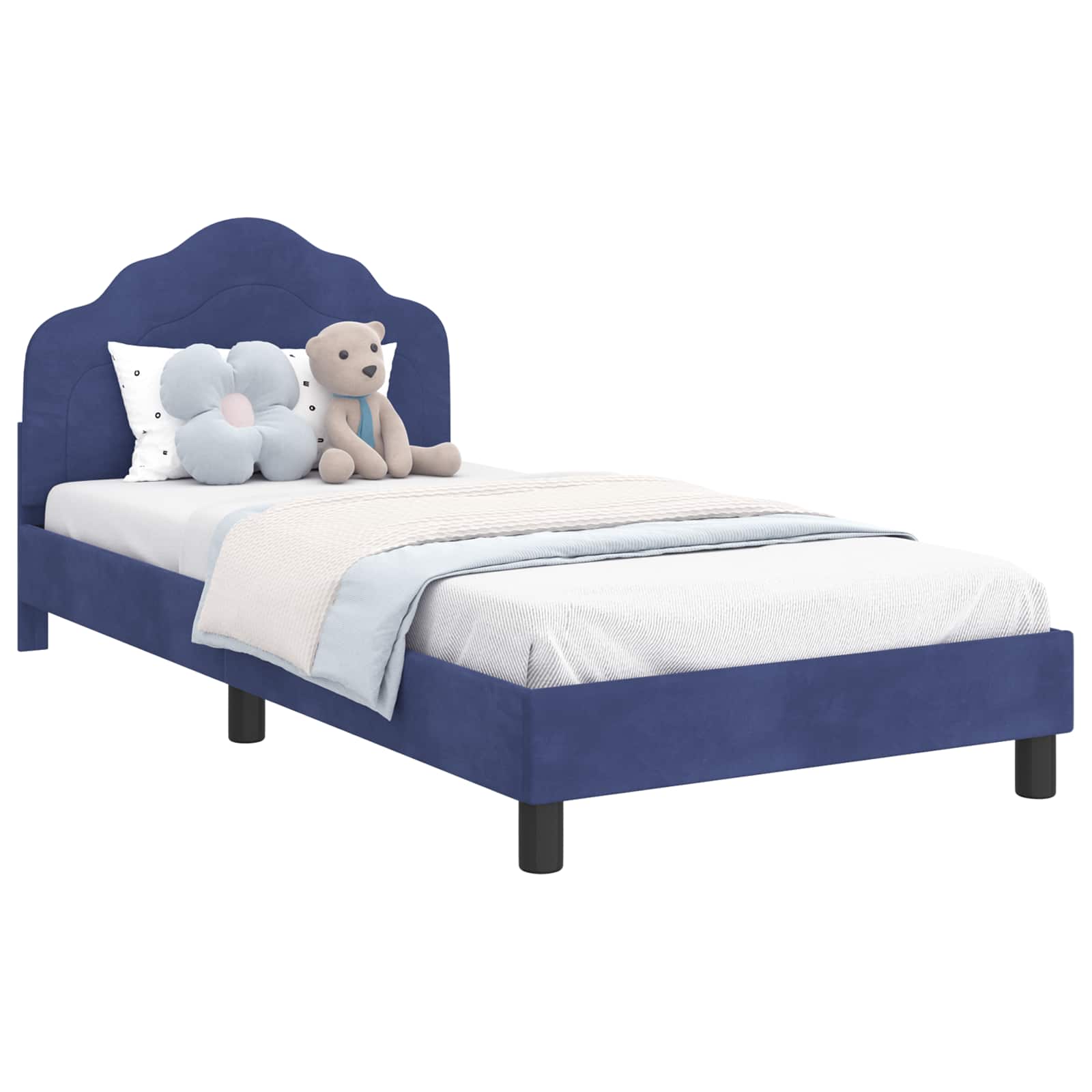 Cama para niños con cabecero Azul Policía 80 x 200 cm