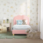 Cama infantil com cabeceira Creme 80 x 200 cm Bouclé