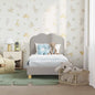 Cama infantil com cabeceira Creme 80 x 200 cm Bouclé