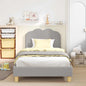 Cama infantil com cabeceira Creme 80 x 200 cm Bouclé
