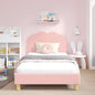 Cama infantil com cabeceira Creme 80 x 200 cm Bouclé