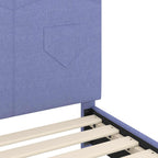 Cama para niños con cabecero Azul jeans 80 x 160 cm tela