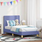 Cama para niños con cabecero Azul jeans 80 x 160 cm tela