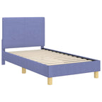 Cama para niños con cabecero Azul jeans 80 x 160 cm tela