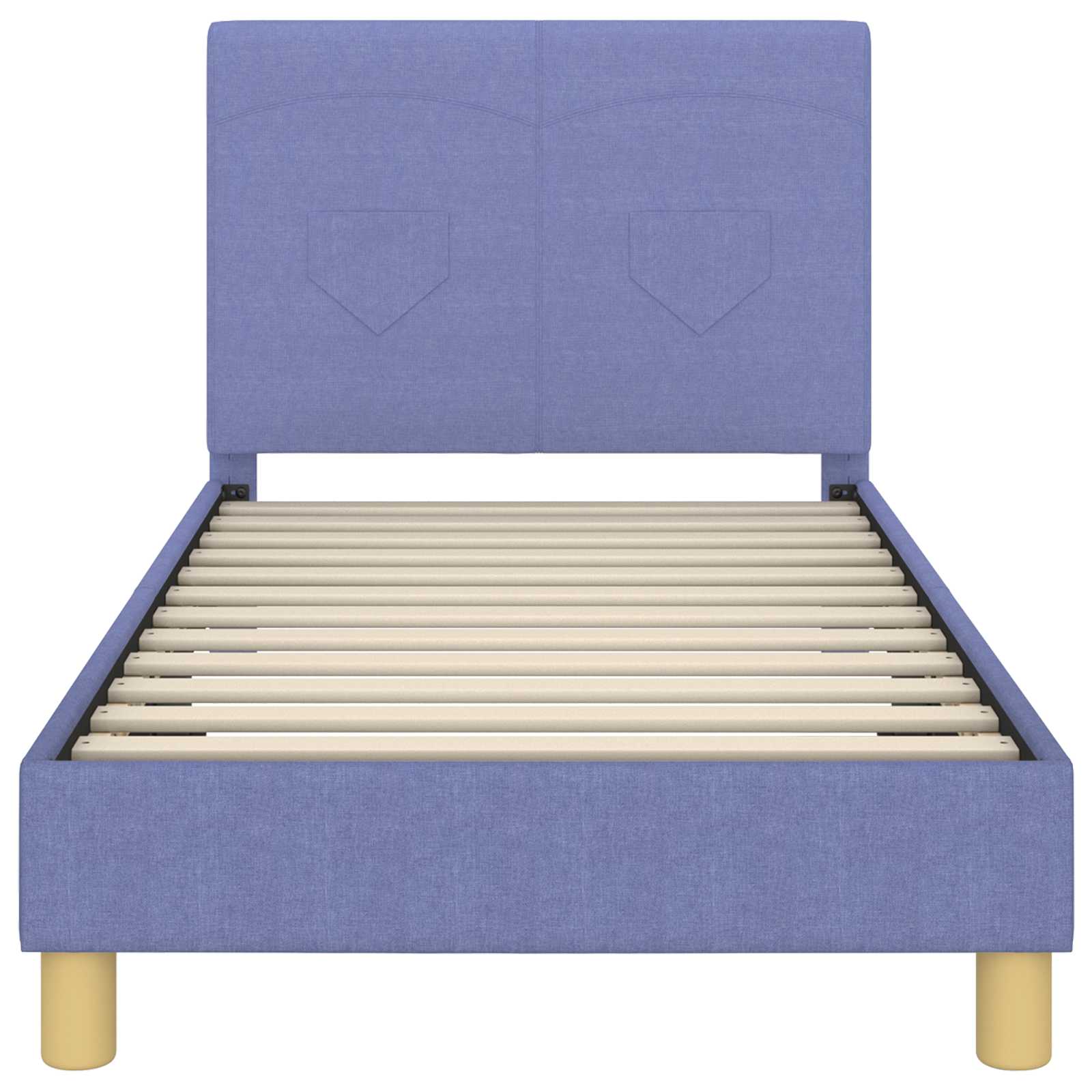 Cama para niños con cabecero Azul jeans 80 x 160 cm tela