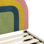 Cama para niños con cabecero Crema 80 x 160 cm Terciopelo