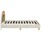 Cama para niños con cabecero Crema 80 x 160 cm Terciopelo