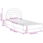 Cama para niños con cabecero Crema 80 x 160 cm Terciopelo