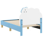 Estructura de cama para niños pequeños con cabecera Azul PU