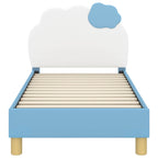 Estructura de cama para niños pequeños con cabecera Azul PU