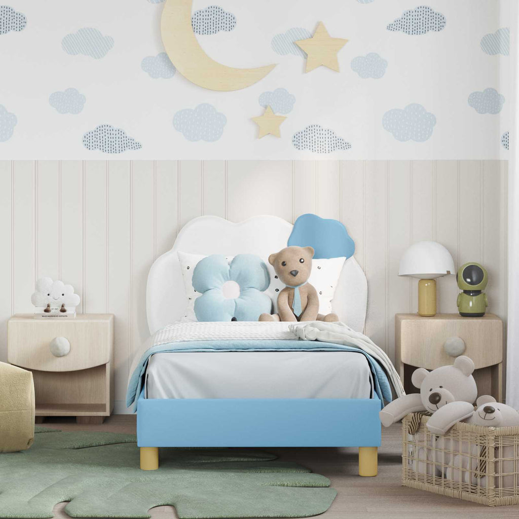 Cama para niños con cabecero Azul 80 x 160 cm PU