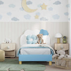 Cama para niños con cabecero Azul 80 x 160 cm PU