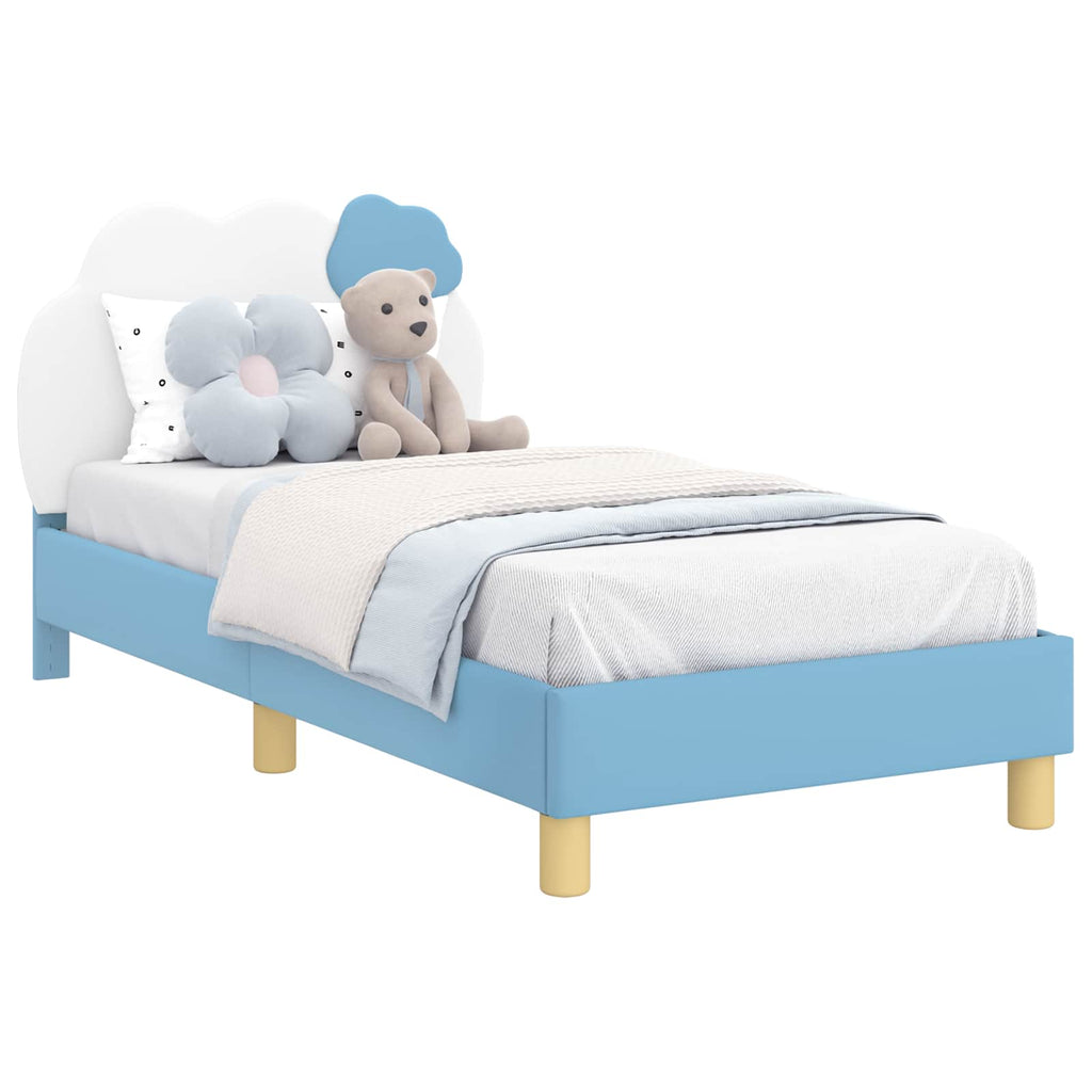 Cama para niños con cabecero Azul 80 x 160 cm PU