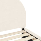 Cama para niños con cabecero Crema 80 x 200 cm Bouclé