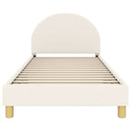 Cama para niños con cabecero Crema 80 x 200 cm Bouclé