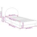 Cama para niños con cabecero Crema 80 x 200 cm Bouclé