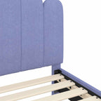Cama para niños con cabecero Azul jeans 80 x 160 cm Tela