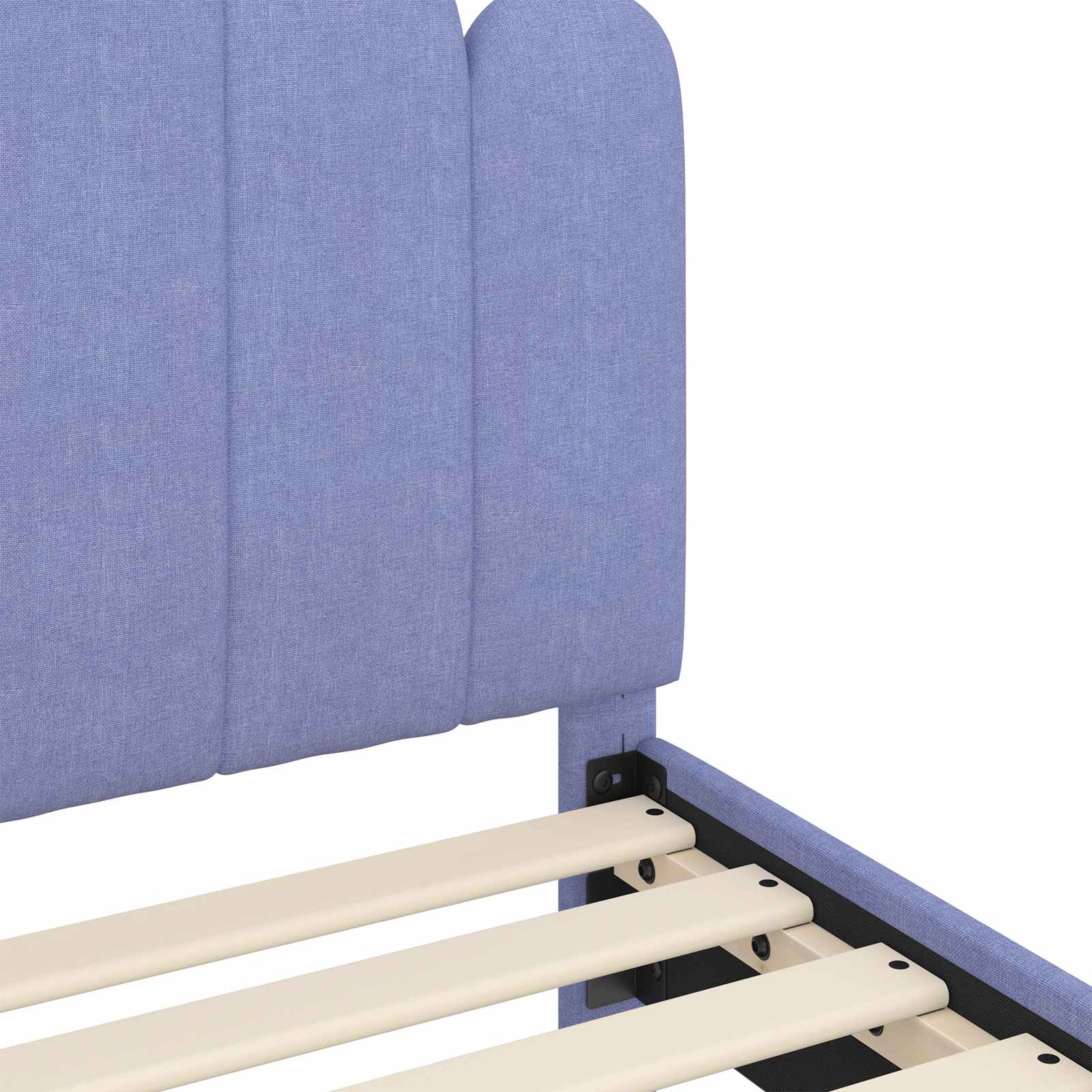 Cama para niños con cabecero Azul jeans 80 x 160 cm Tela