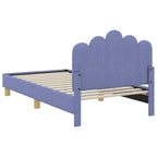 Cama para niños con cabecero Azul jeans 80 x 160 cm Tela