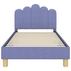 Cama para niños con cabecero Azul jeans 80 x 160 cm Tela