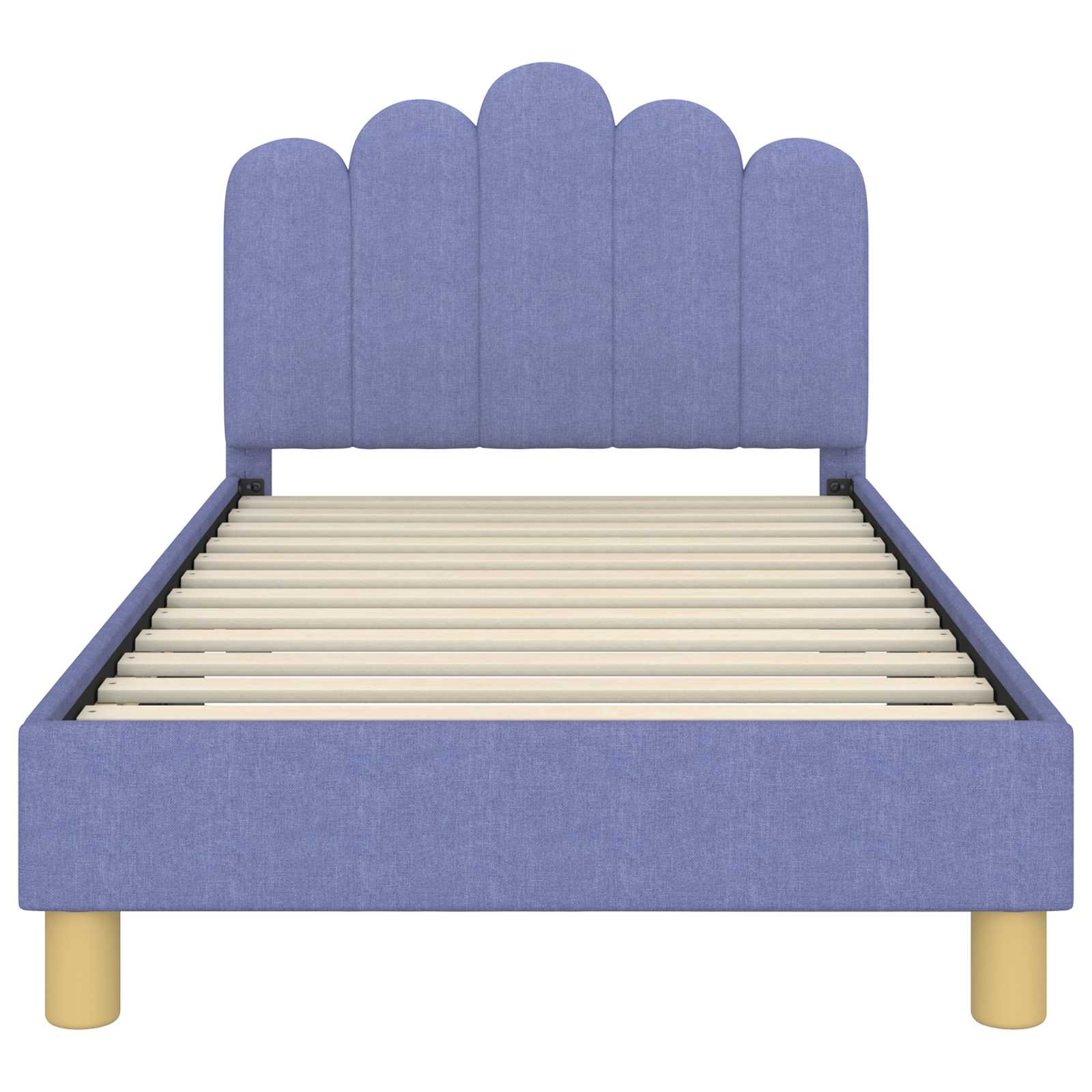 Cama para niños con cabecero Azul jeans 80 x 160 cm Tela