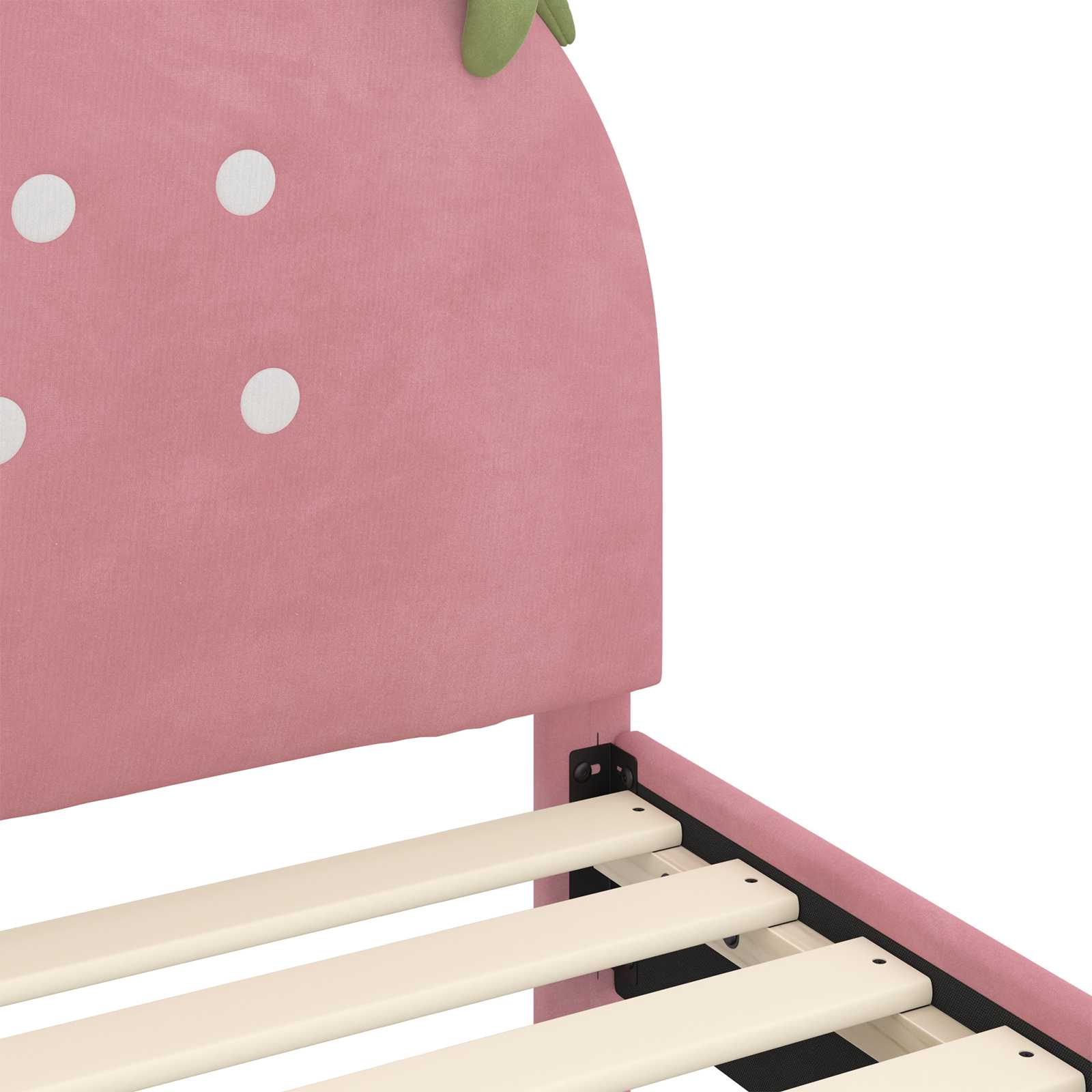 Cama para niños con cabecero Rosa 80 x 200 cm Terciopelo