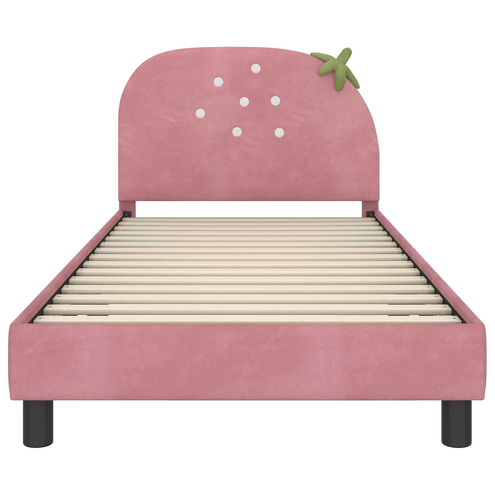Cama para niños con cabecero Rosa 80 x 200 cm Terciopelo