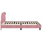 Cama para niños con cabecero Rosa 80 x 200 cm Terciopelo