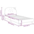 Cama para niños con cabecero Rosa 80 x 200 cm Terciopelo
