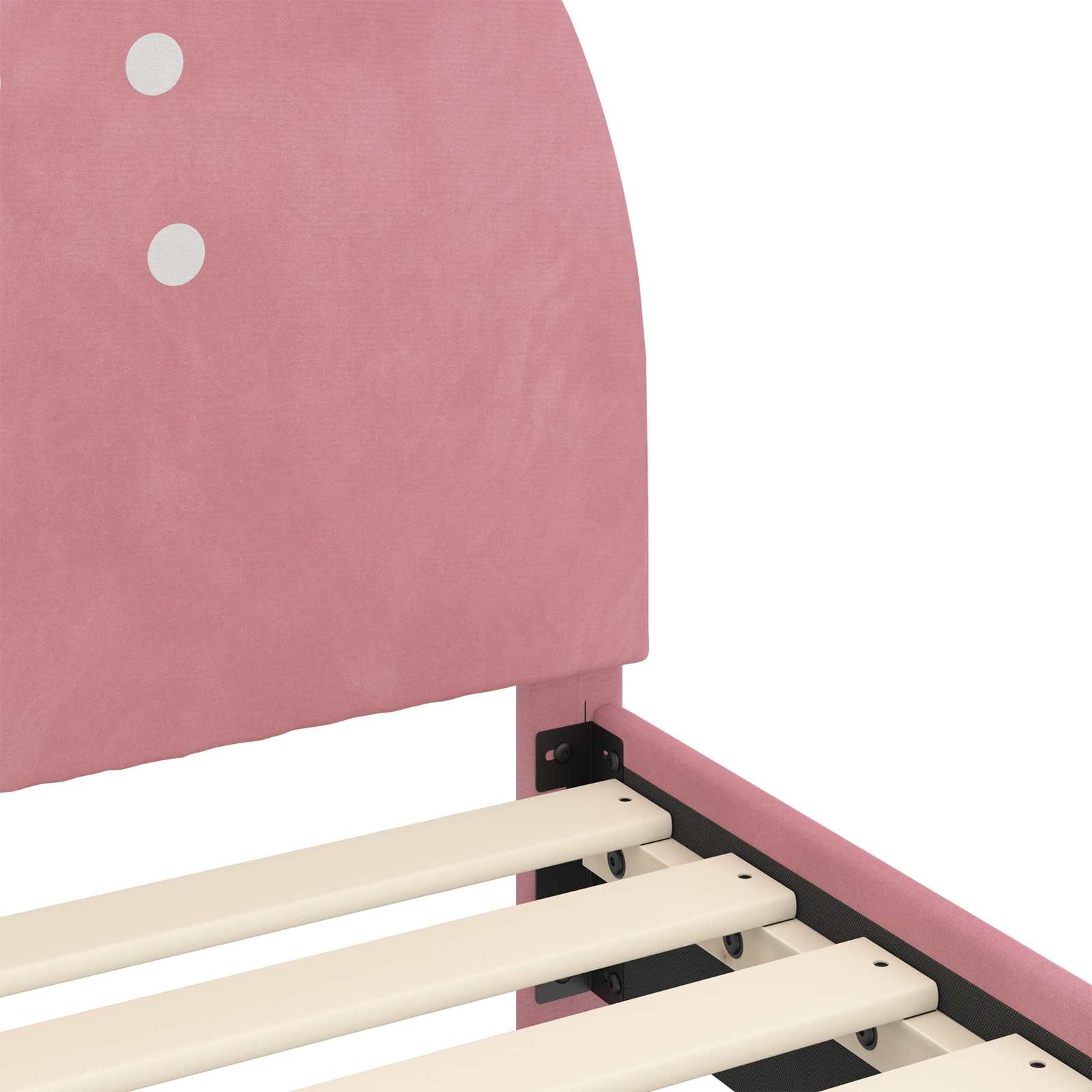 Cama para niños con cabecero Rosa 80 x 160 cm Terciopelo