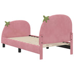 Cama para niños con cabecero Rosa 80 x 160 cm Terciopelo