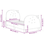 Cama para niños con cabecero Rosa 80 x 160 cm Terciopelo