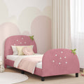 Cama para niños con cabecero Rosa 80 x 160 cm Terciopelo