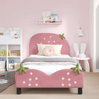 Cama para niños con cabecero Rosa 80 x 200 cm Terciopelo